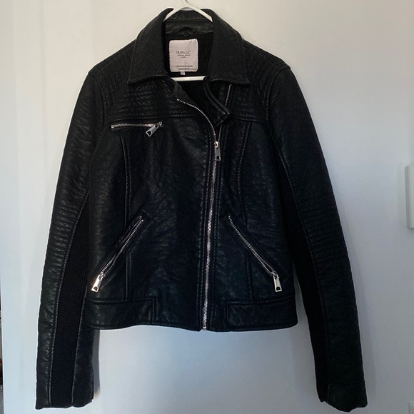 Zara Faux Leather Jacket with Removable Faux Fur Collar in size Medium - Picture 1 of 12